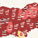 2/3 от областите в страната са в тъмночервената зона на COVID картата