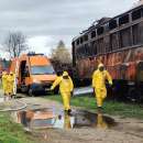 Съвместно учение в района на гара Мездра: Катастрофа и спасяване на пострадали